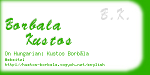 borbala kustos business card