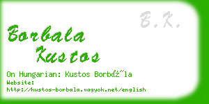 borbala kustos business card